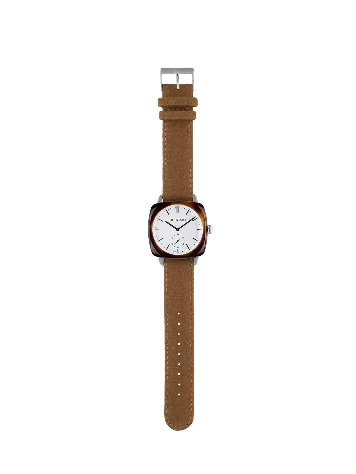 Briston Clubmaster Vintage Acetate Small Second Tortoise Shell White Dial 40mm