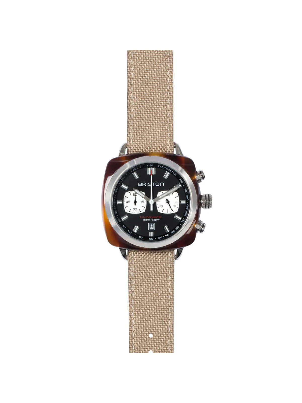 Briston Leather Canvas Strap Khaki PVD 20mm