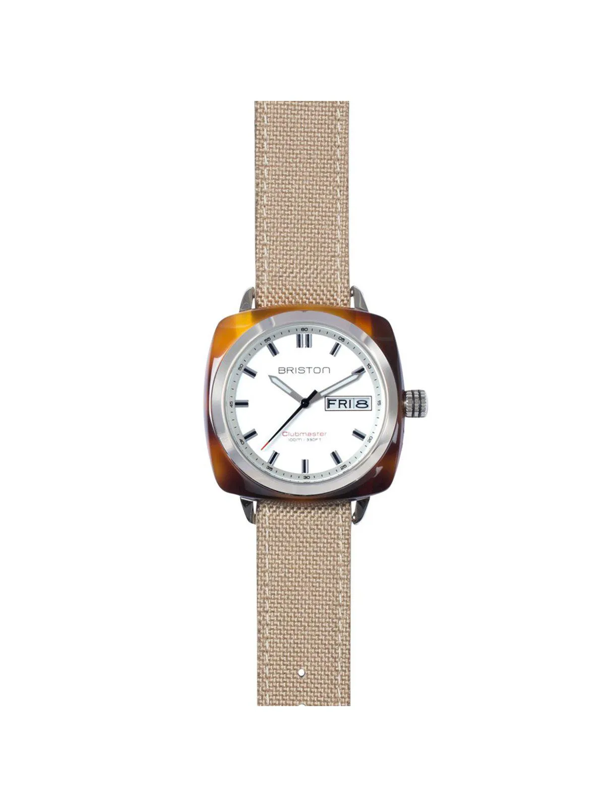 Briston Leather Canvas Strap Khaki PVD 20mm