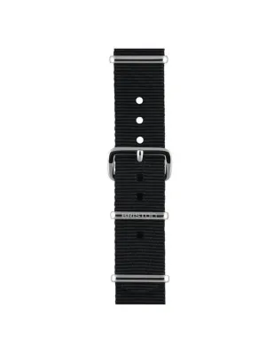 Briston Nato Strap Black Polished Steel 18mm