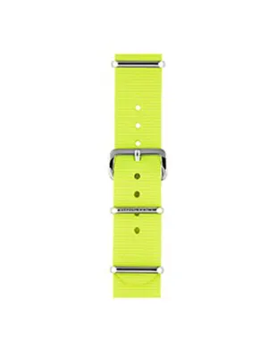 Briston Nato Strap Neon Yellow Polished Steel 18mm