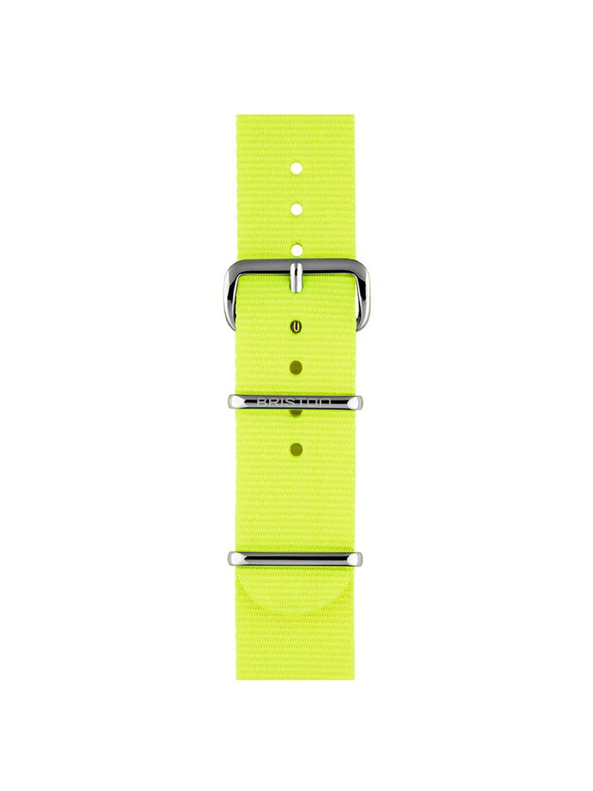 Briston Nato Strap Neon Yellow Polished Steel 20mm