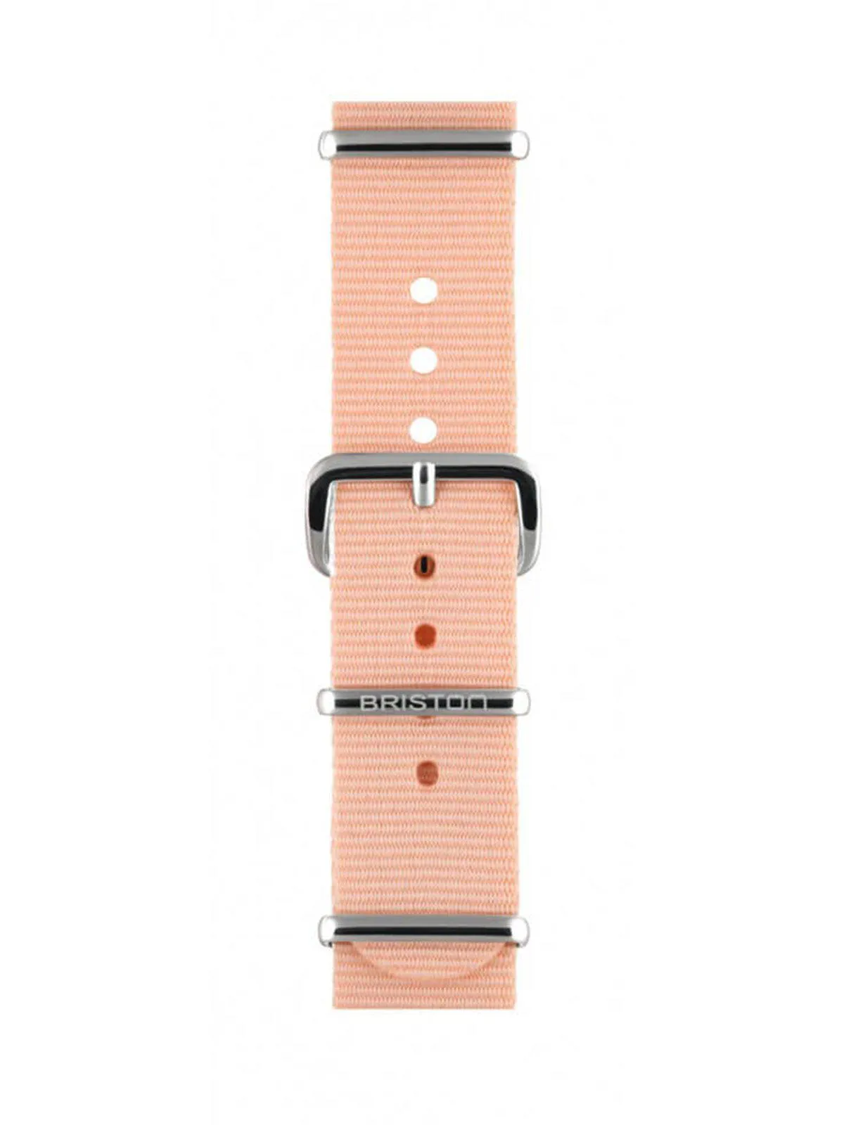 Briston Nato Strap Powder Pink Polished Steel 18mm