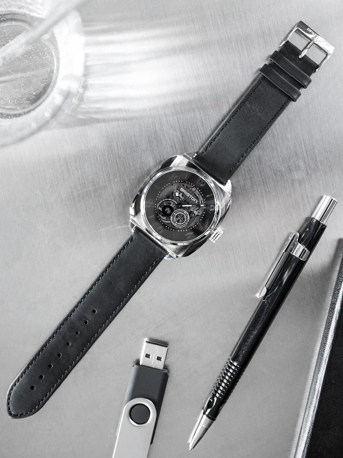 Briston Streamliner Skeleton Automatic Steel HMS Black 42mm