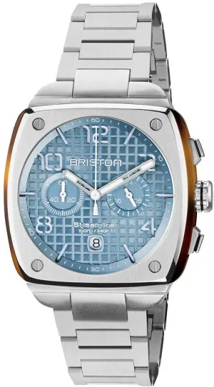 Briston Streamliner Urban Chrono Steel Ice Blue Watch