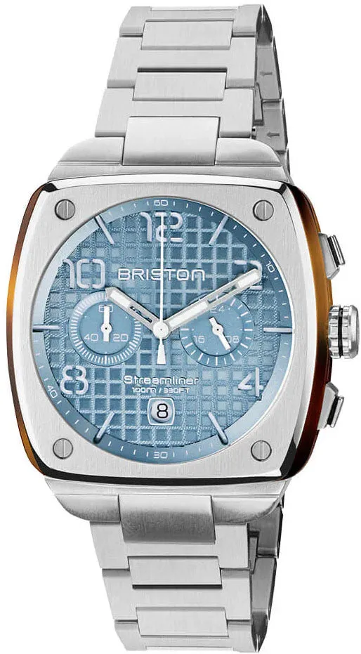 Briston Streamliner Urban Chrono Steel Ice Blue Watch