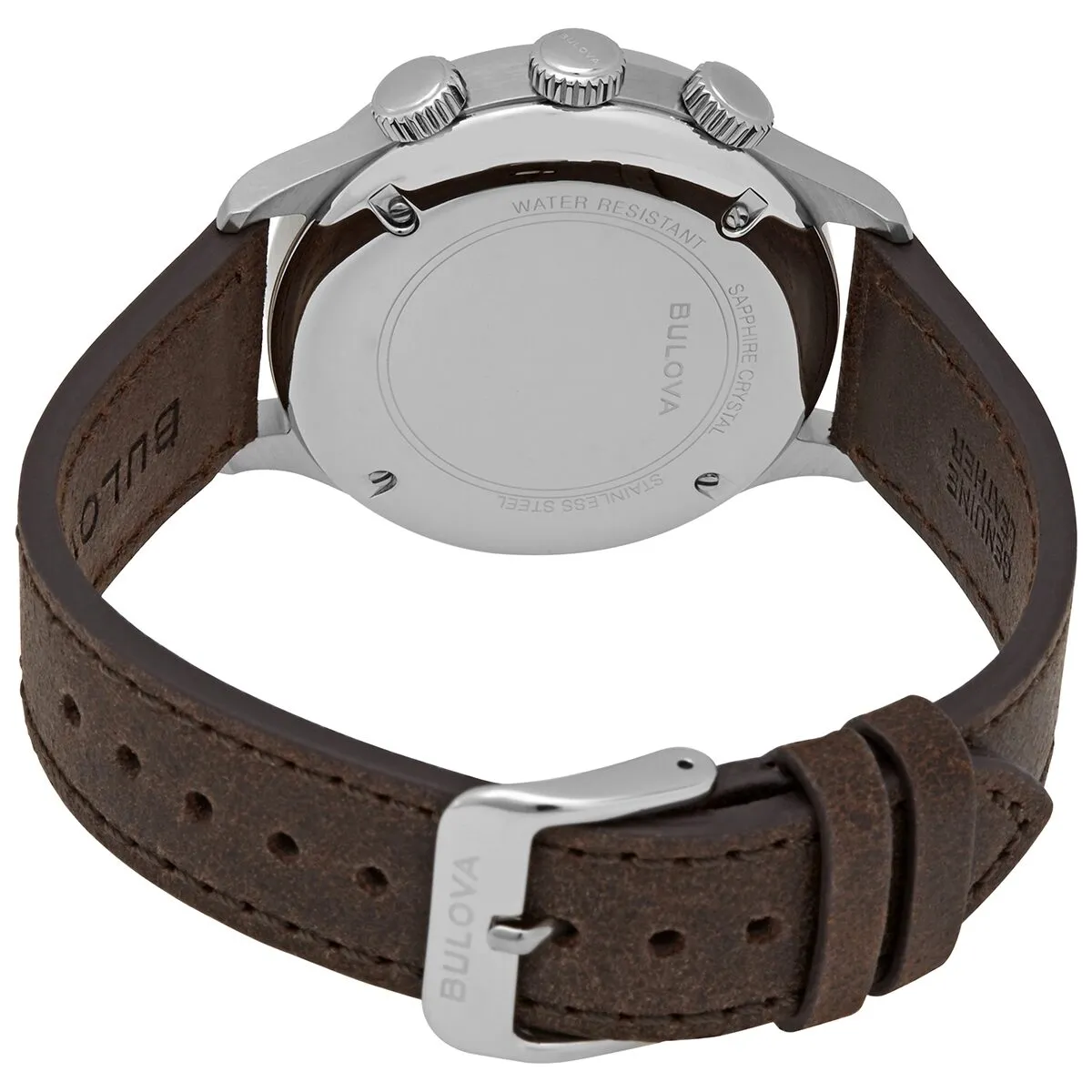 Bulova A-15 Pilot Automatic Black Dial Brown Leather Men's Watch 96A245