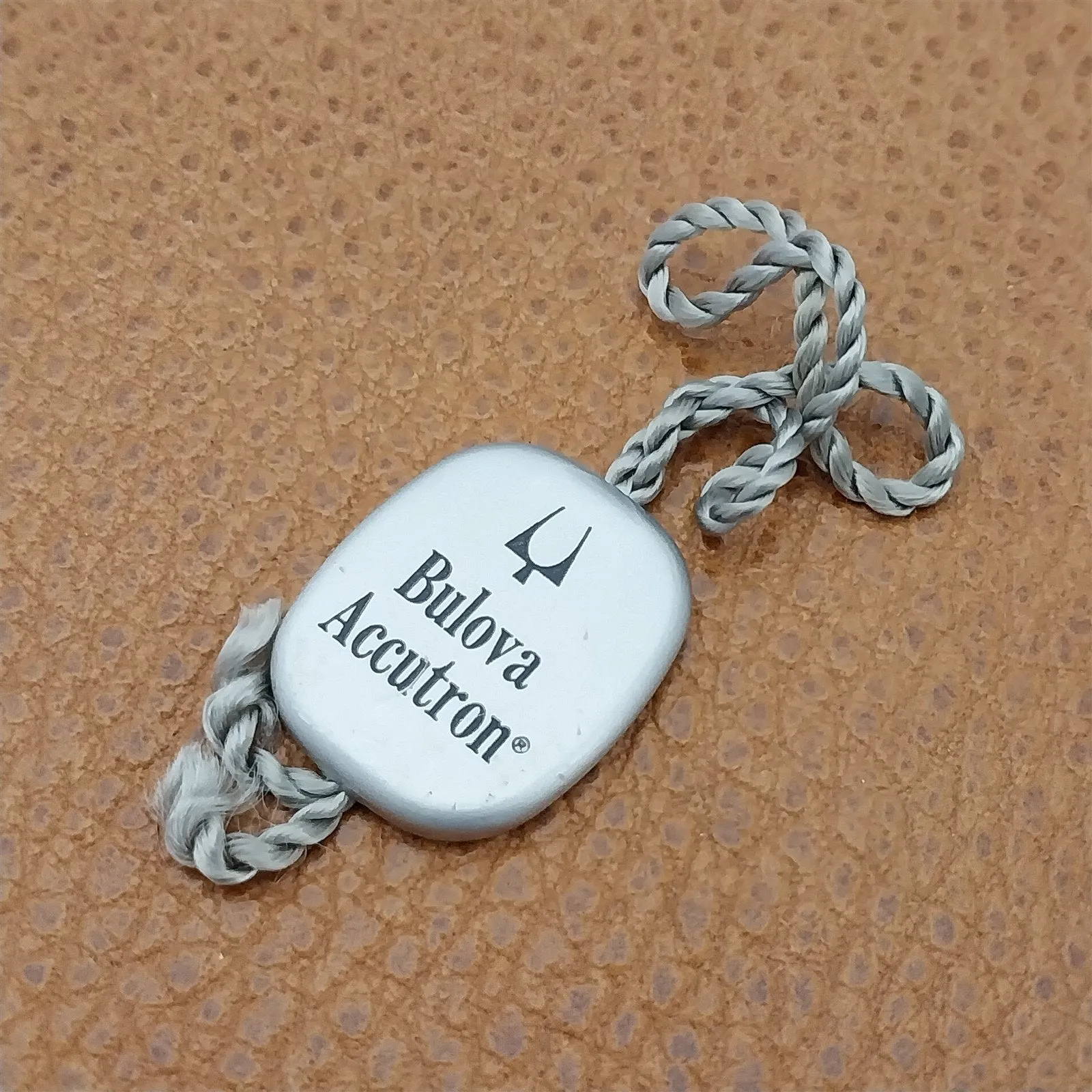 Bulova Accutron Tuning Fork Vintage Watch Hang Tag Button 1960s-1970s