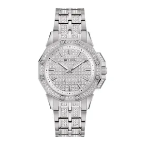 Bulova Octava Ladies Stainless Steel Crystal Watch