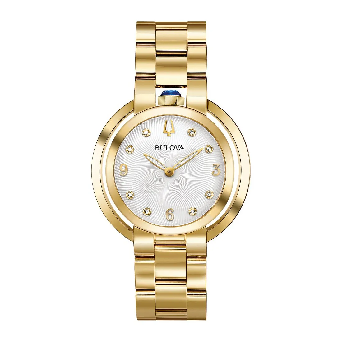 Bulova Rubaiyat Ladies Gold Tone Diamond Dial Watch