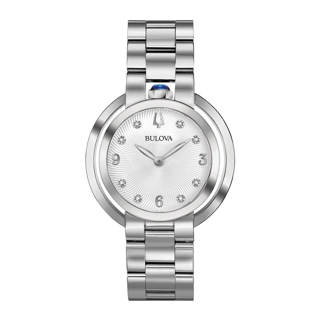 Bulova Rubaiyat Ladies Stainless Steel Diamond Dial Watch