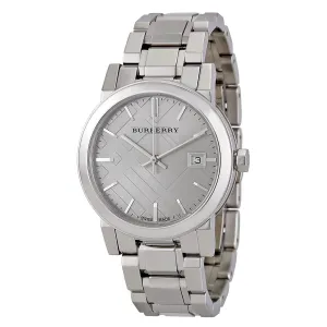 Burberry The City Grey Dial Stainless Steel Ladies Watch BU9143