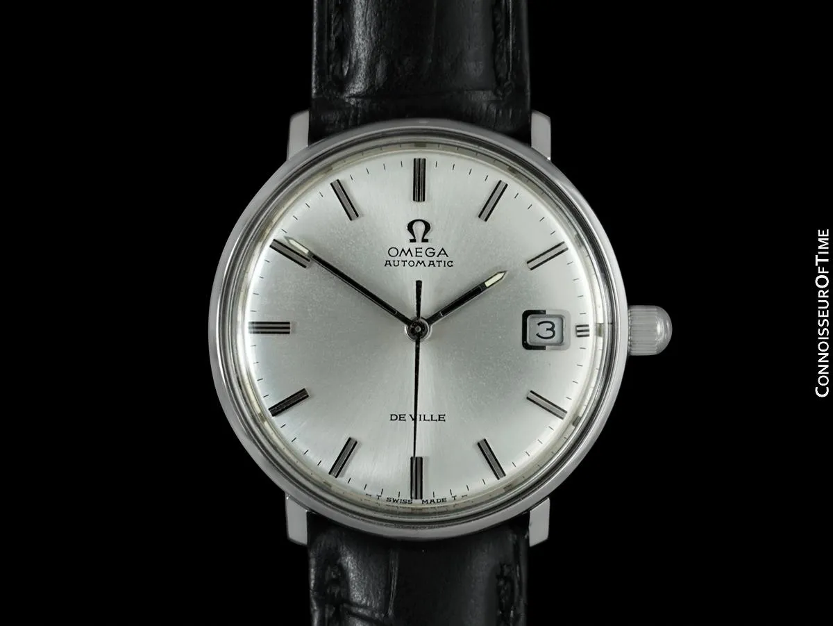 c. 1970 Omega DE VILLE Vintage Mens Cal. 565 Automatic Watch - Stainless Steel