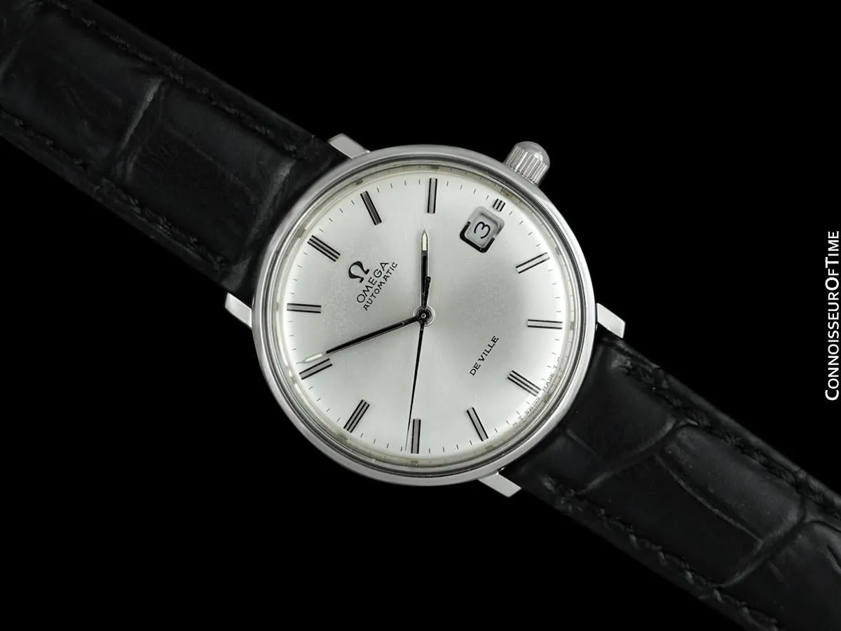 c. 1970 Omega DE VILLE Vintage Mens Cal. 565 Automatic Watch - Stainless Steel
