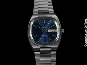 c. 1978 Omega Seamaster Vintage Mens TV Watch, Automatic, Day Date - Stainless Steel