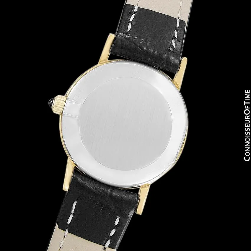 c. 1979 Omega De Ville Vintage Ladies Dress Watch - 18K Gold Plated & Stainless Steel
