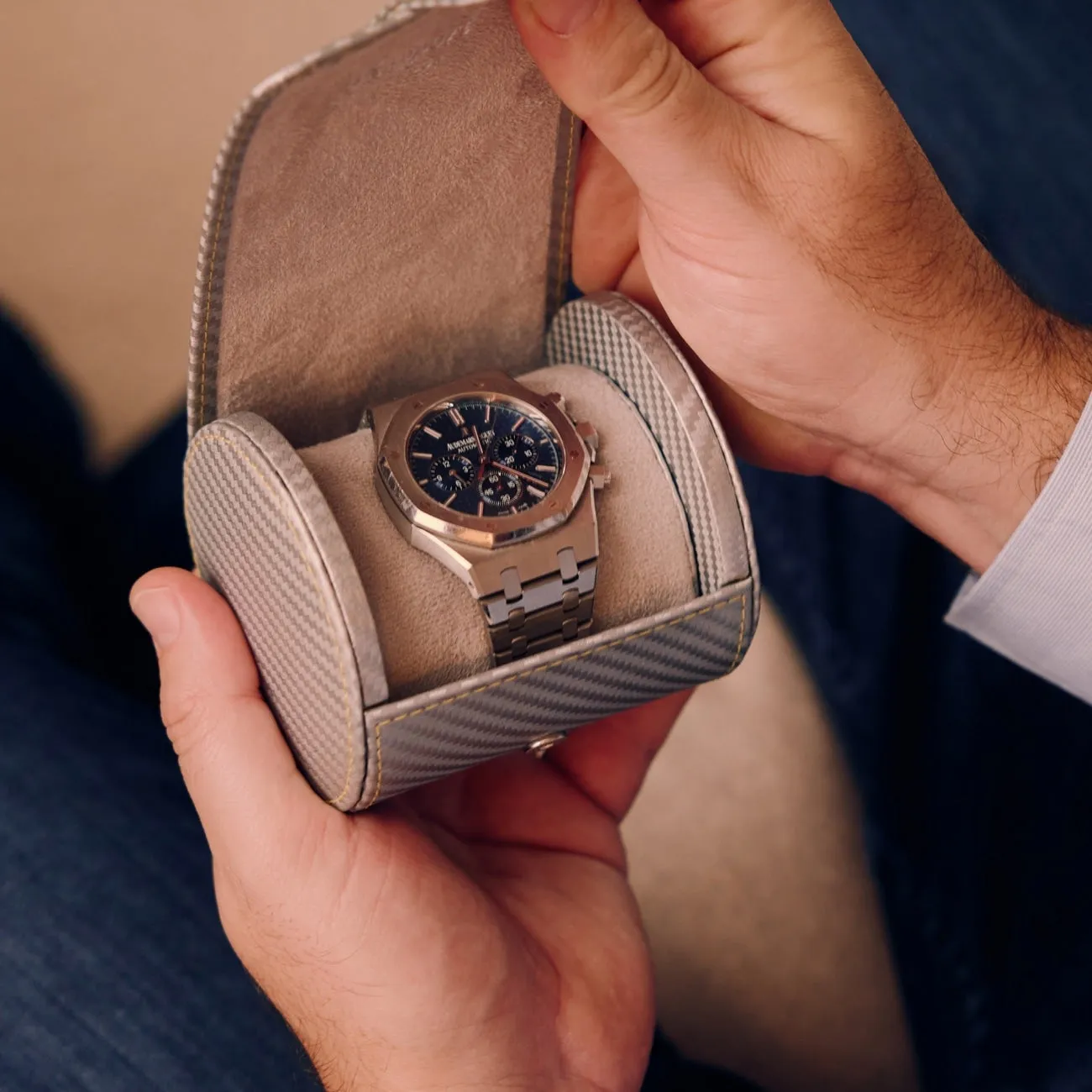 Carbon Single Watch Roll