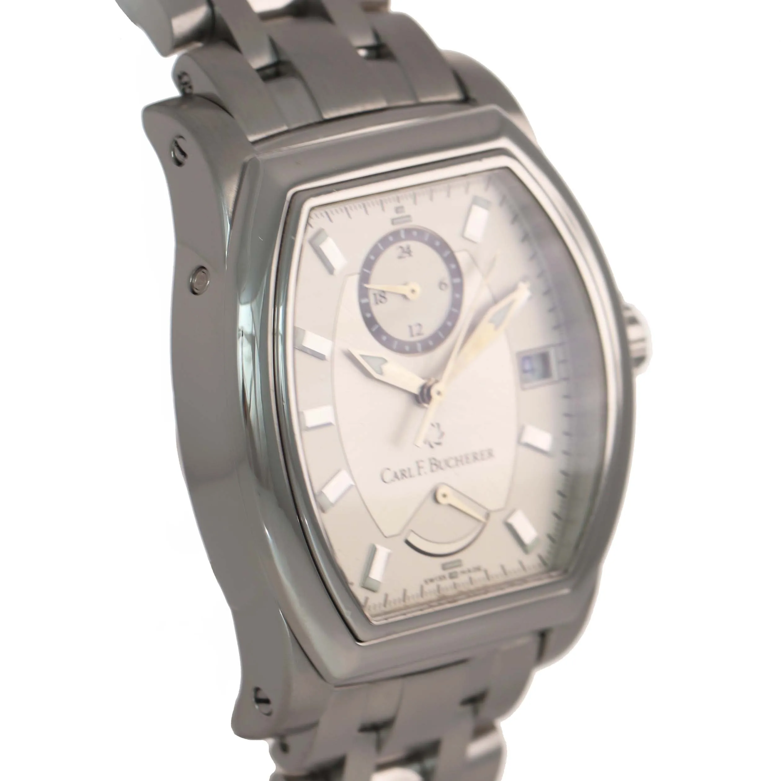Carl F. Bucherer Patravi T-24 10612.08 Steel Power Reserve GMT Date Watch