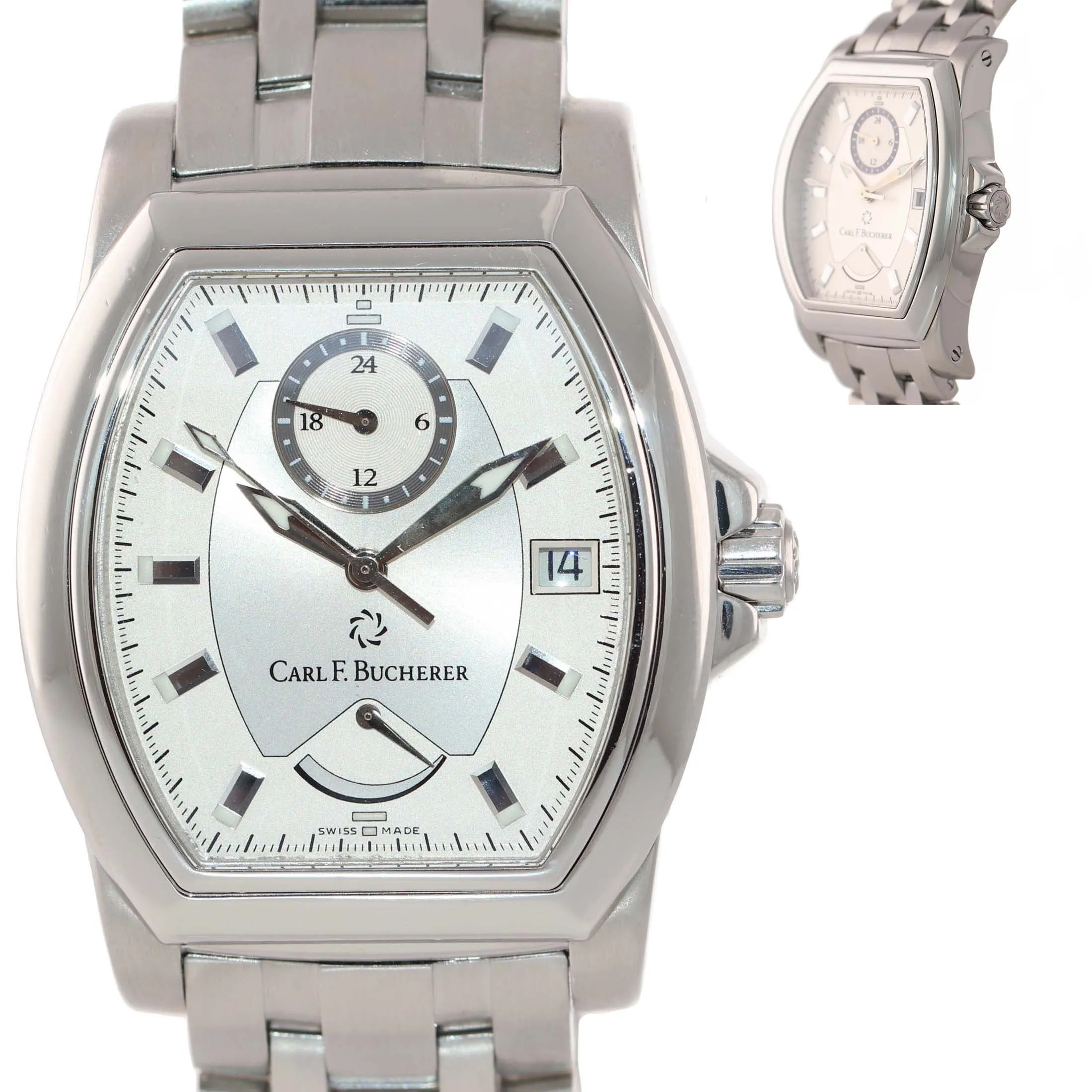 Carl F. Bucherer Patravi T-24 10612.08 Steel Power Reserve GMT Date Watch