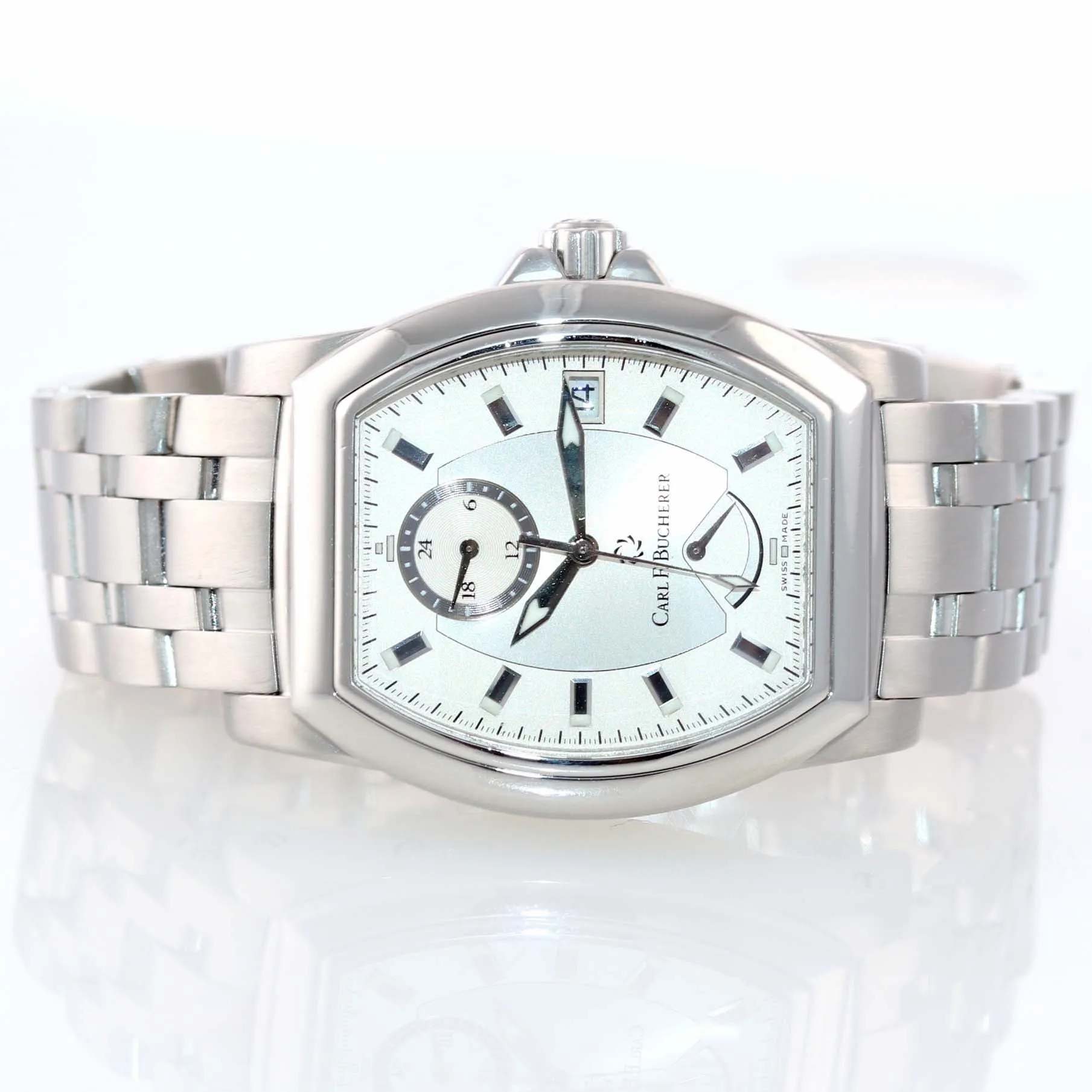 Carl F. Bucherer Patravi T-24 10612.08 Steel Power Reserve GMT Date Watch