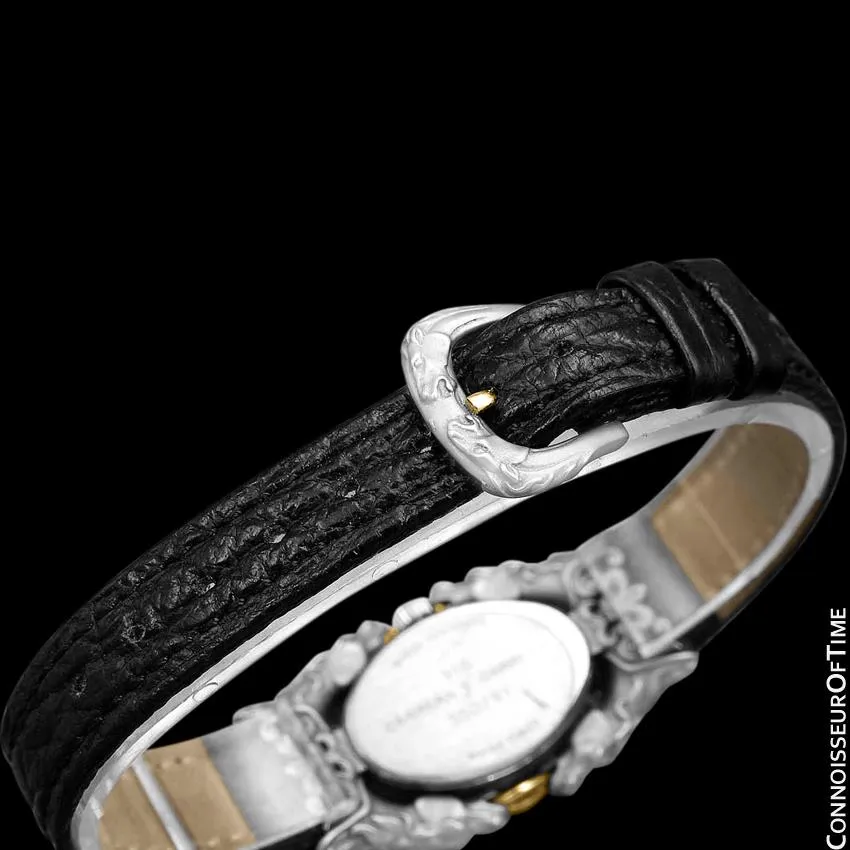 Carrera y Carrera Full Size Ladies Quartz Equestrian (Horse) Watch - Sculptured Titanium & 18K Gold
