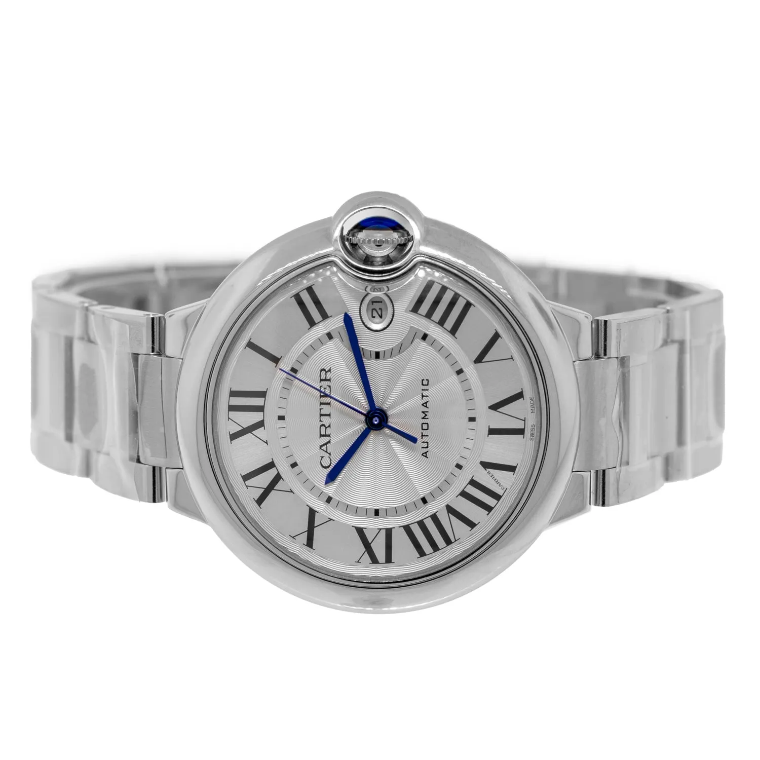 Cartier Ballon Bleu 40mm Stainless Steel Silver Roman Dial WSBB0040