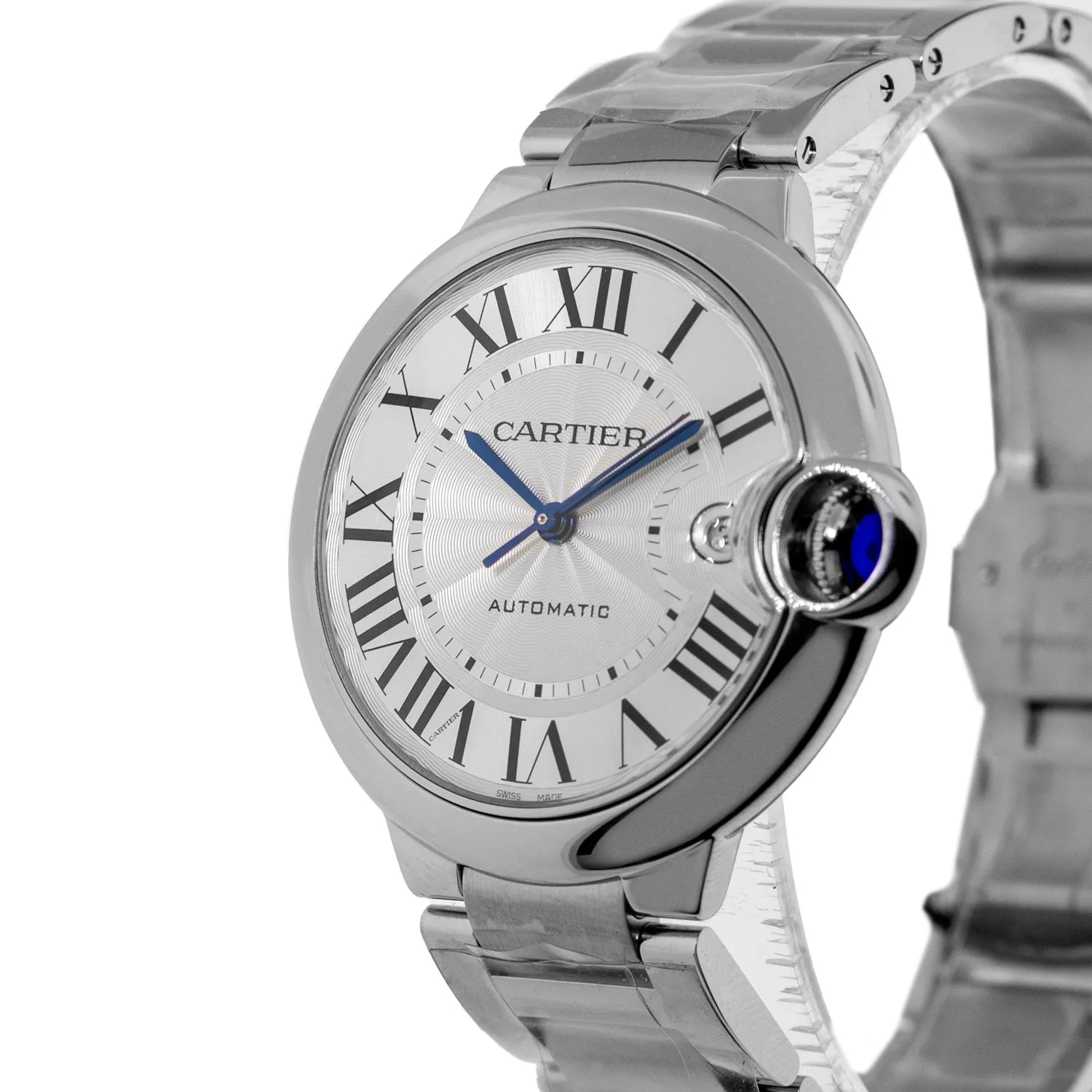 Cartier Ballon Bleu 40mm Stainless Steel Silver Roman Dial WSBB0040
