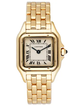 Cartier Panthere 107000M 18K Yellow Gold Ladies Watch Box & Papers
