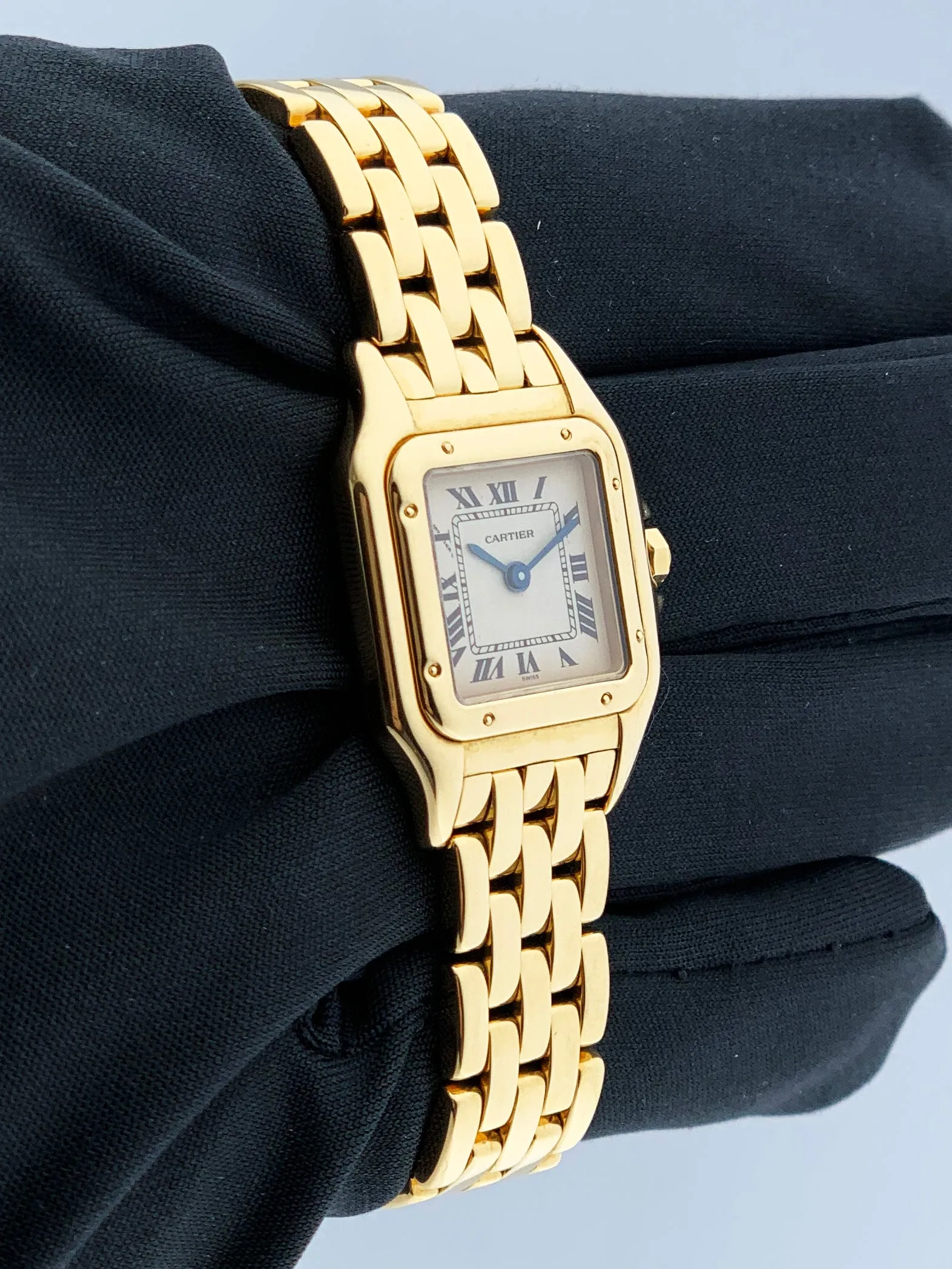 Cartier Panthere 107000M 18K Yellow Gold Ladies Watch Box & Papers