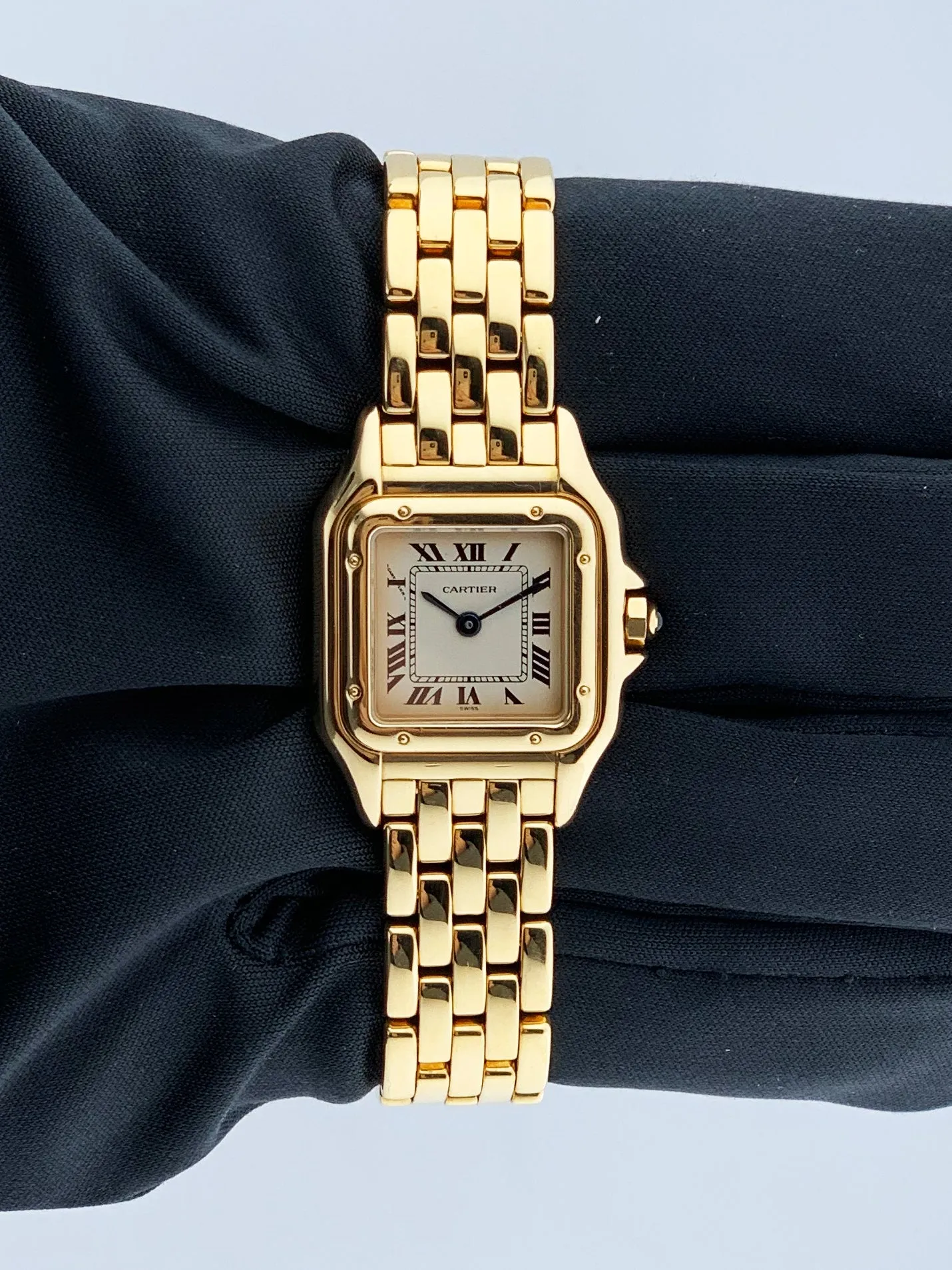 Cartier Panthere 107000M 18K Yellow Gold Ladies Watch Box & Papers