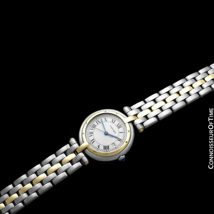Cartier Panthere (Cougar) VLC Vendome Mens Midsize - Stainless Steel & 18K Gold