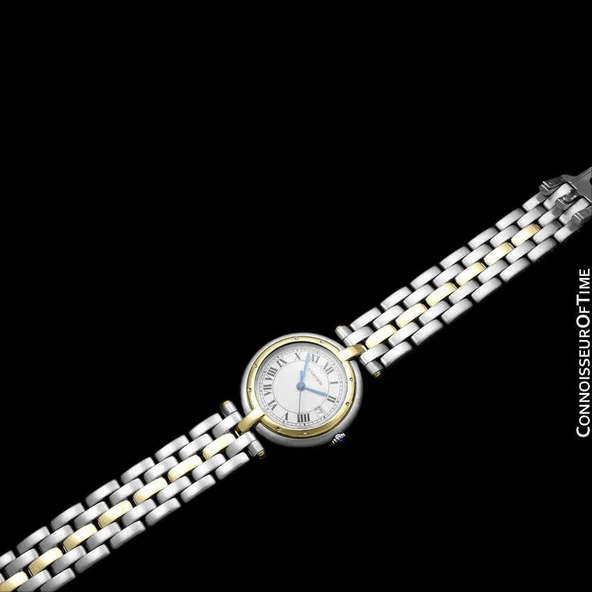 Cartier Panthere (Cougar) VLC Vendome Mens Midsize - Stainless Steel & 18K Gold