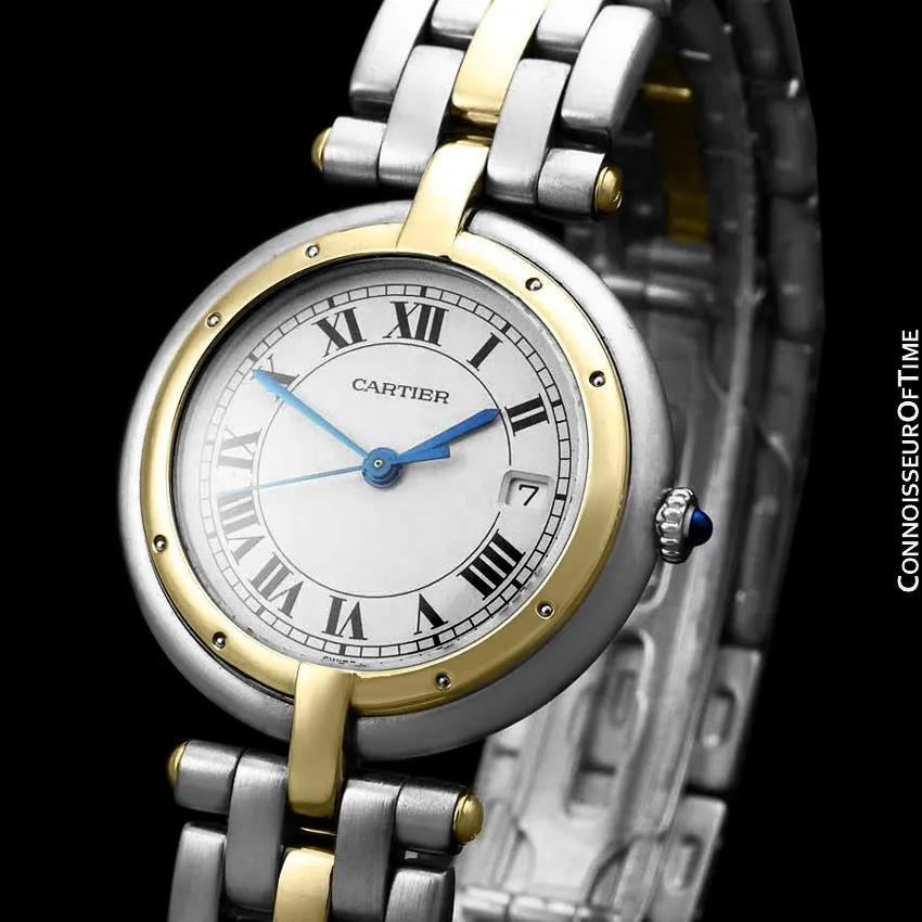 Cartier Panthere (Cougar) VLC Vendome Mens Midsize - Stainless Steel & 18K Gold