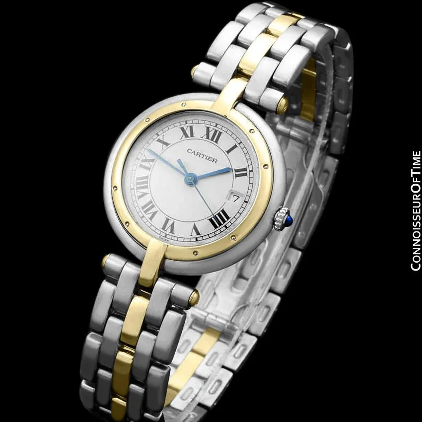 Cartier Panthere (Cougar) VLC Vendome Mens Midsize - Stainless Steel & 18K Gold