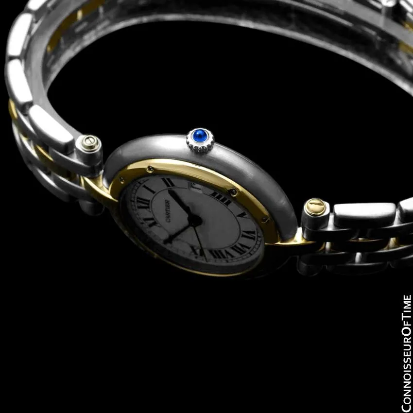 Cartier Panthere (Cougar) VLC Vendome Mens Midsize - Stainless Steel & 18K Gold