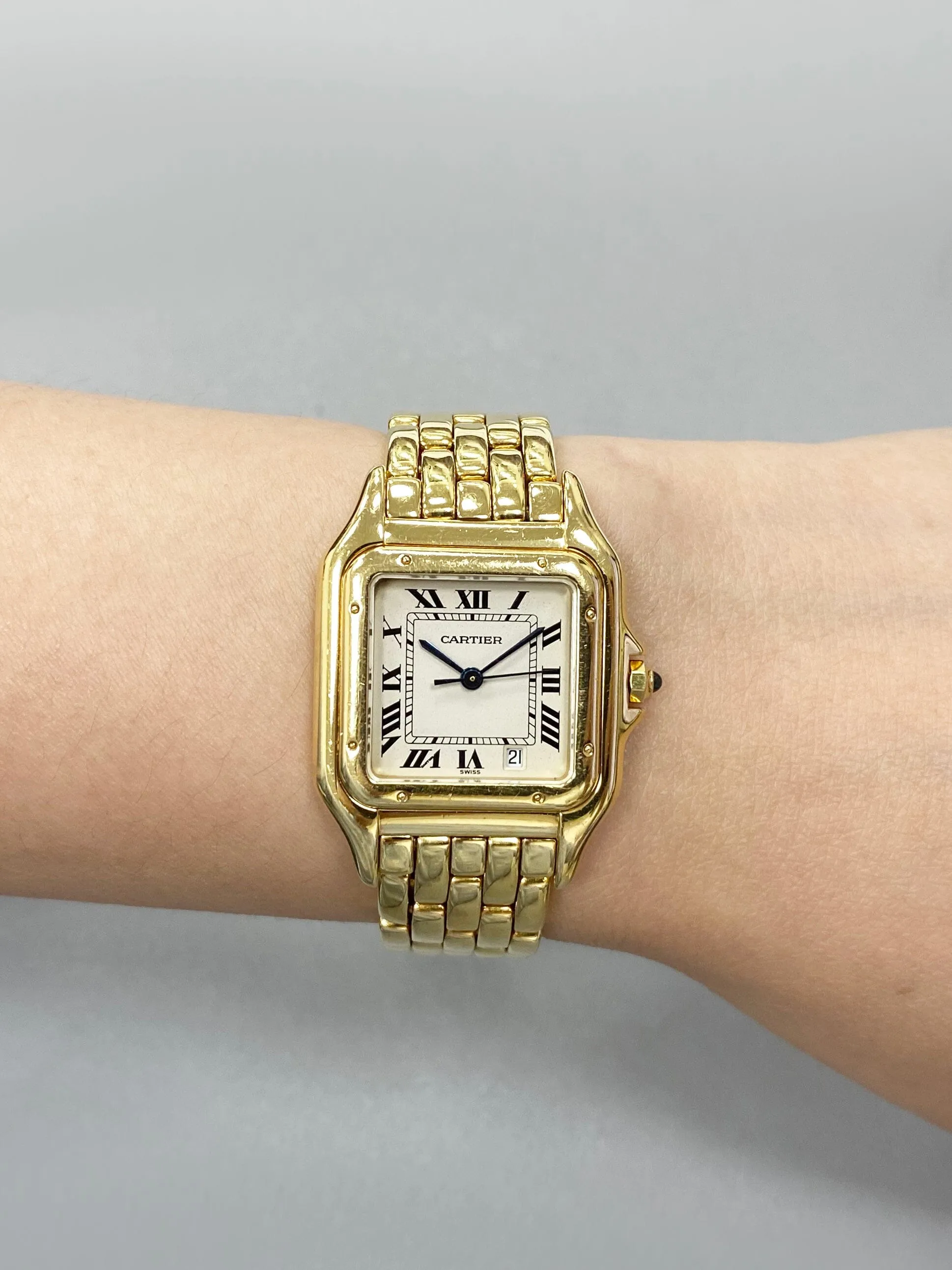 Cartier Panthere GGC98010 Yellow Gold Midsize Ladies Watch Box Papers