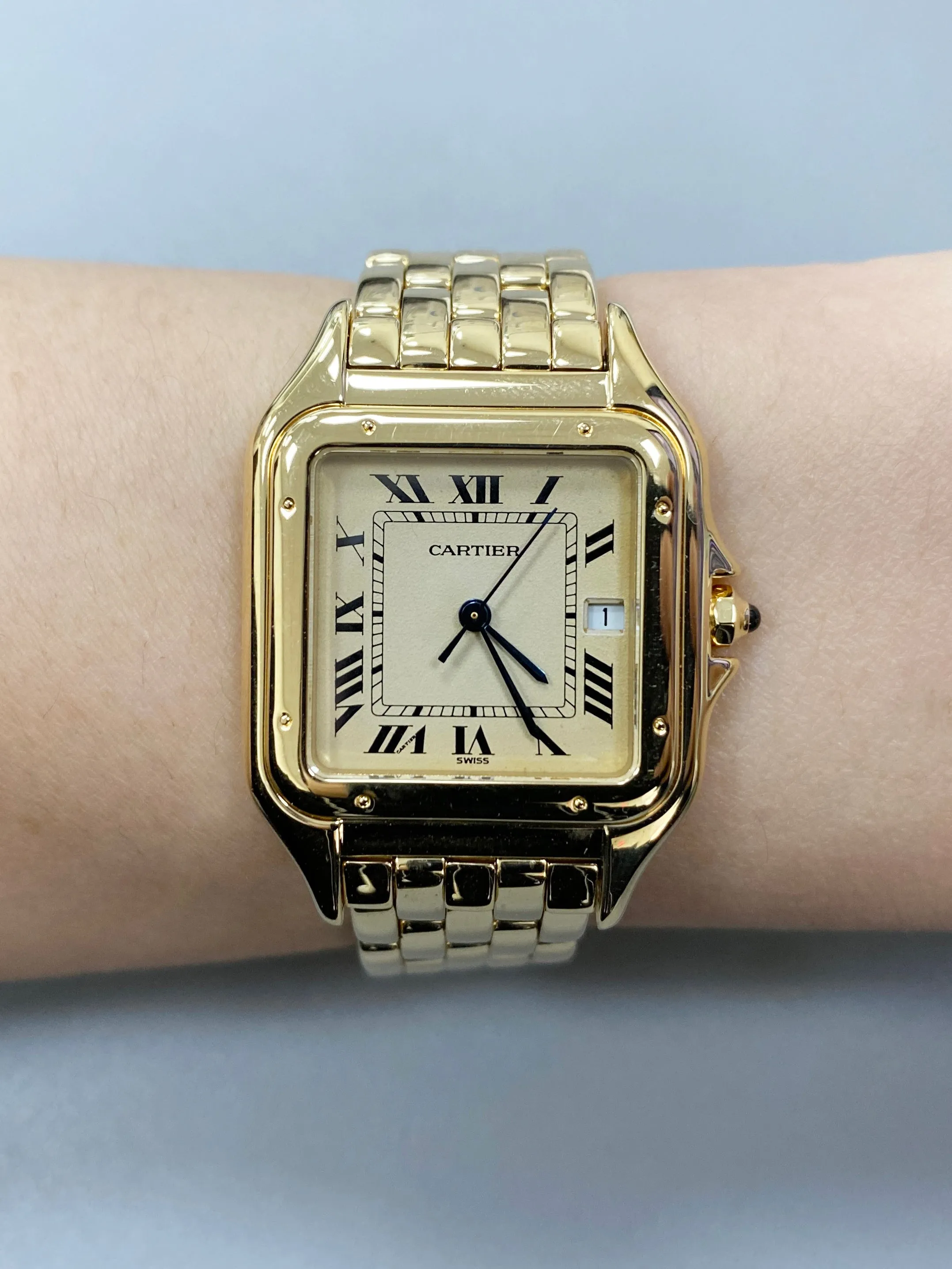 Cartier Panthere Large 18K Yellow Gold Mens Watch