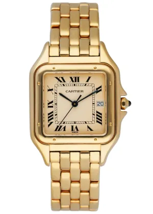 Cartier Panthere Large 18K Yellow Gold Mens Watch