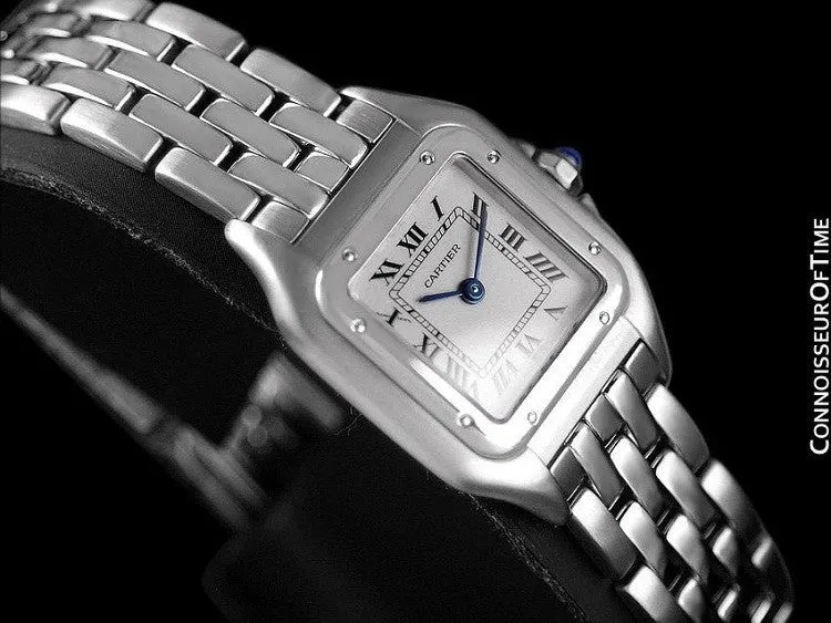 Cartier Panthere Panther Ladies Watch, Ref. 1320 - Stainless Steel - W25033P5