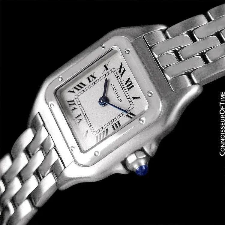 Cartier Panthere Panther Ladies Watch, Ref. 1320 - Stainless Steel - W25033P5