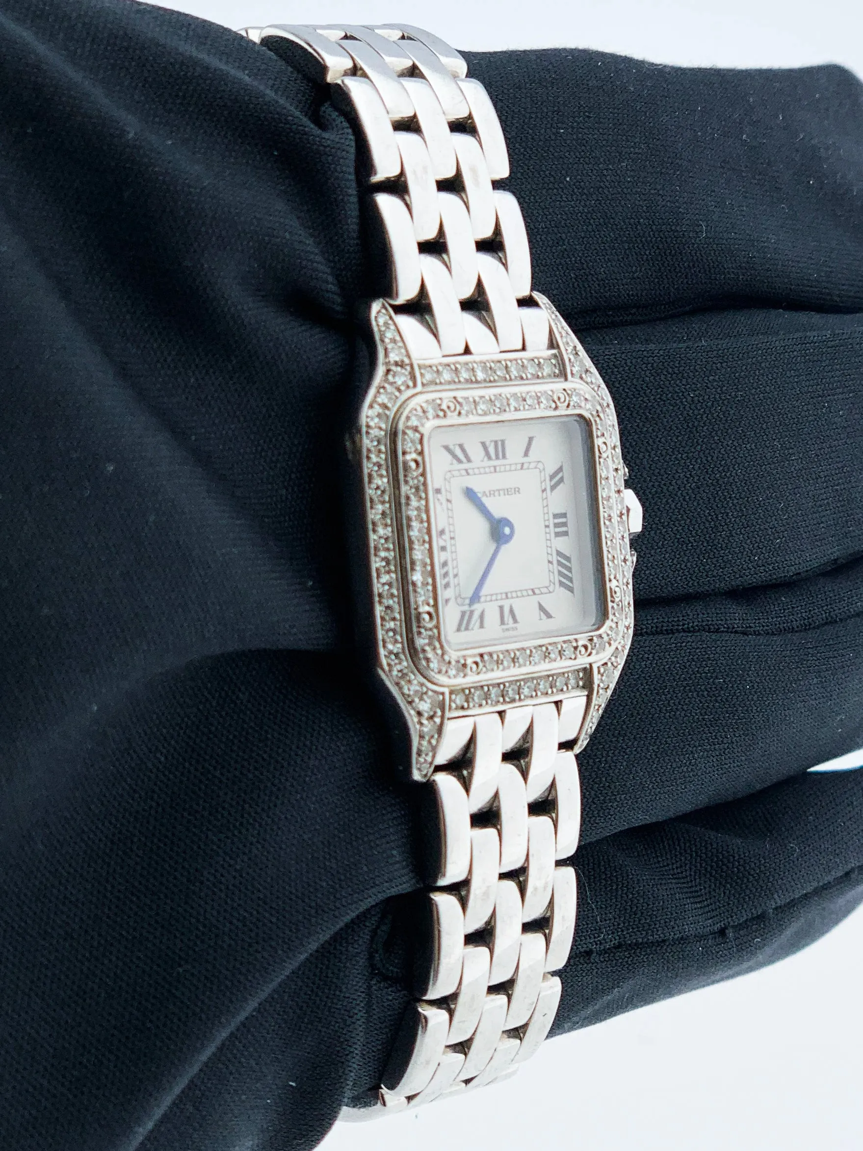 Cartier Panthere W25016F3 Diamonds 18K White Gold Ladies Watch