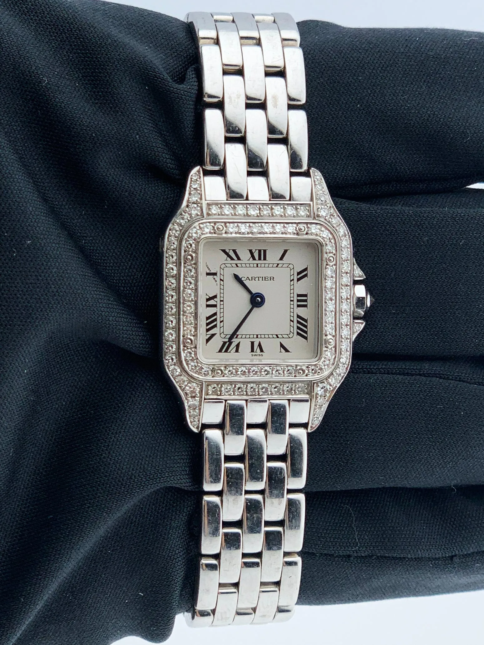 Cartier Panthere W25016F3 Diamonds 18K White Gold Ladies Watch