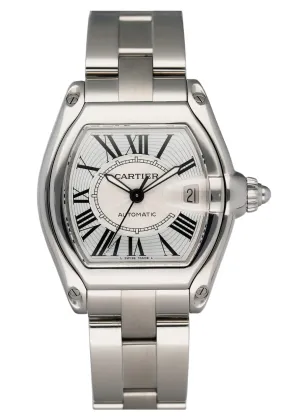 Cartier Roadster W62025V3 Silver Dial Mens Watch