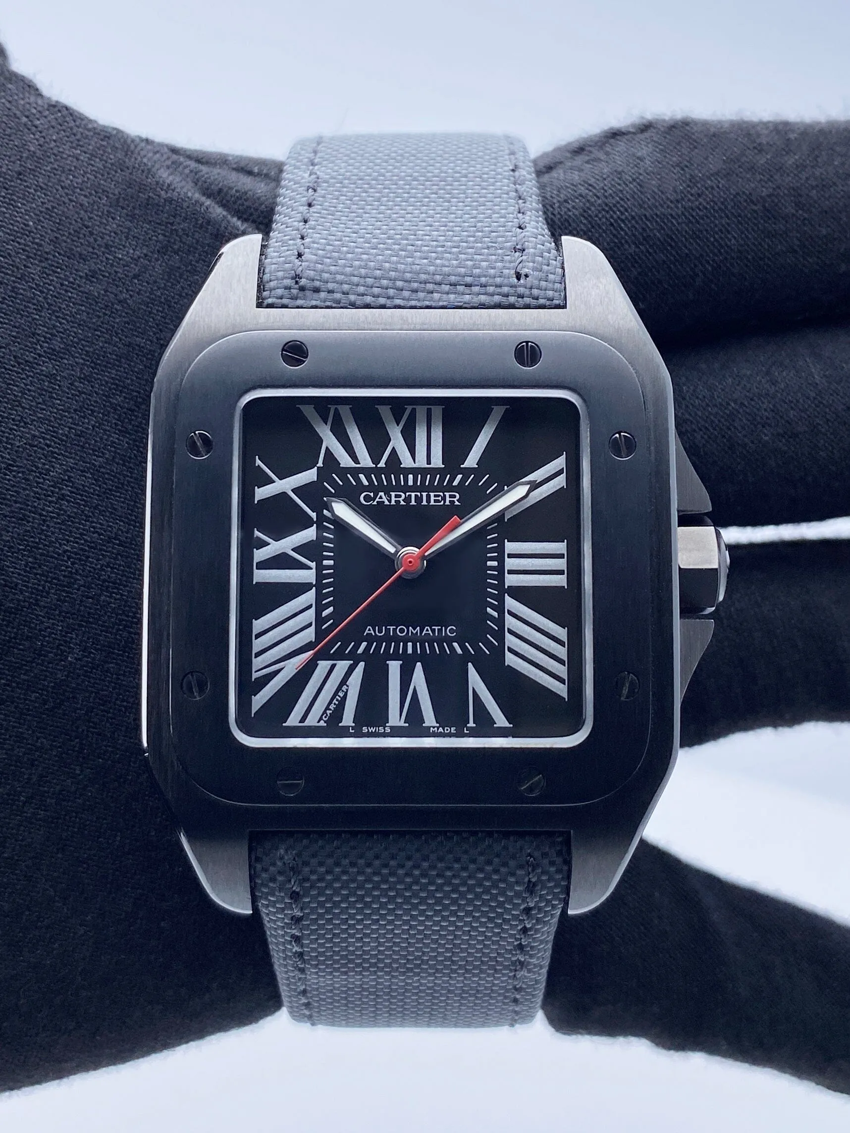 Cartier Santos-100 Large WSSA0006 Carbon Mens Watch