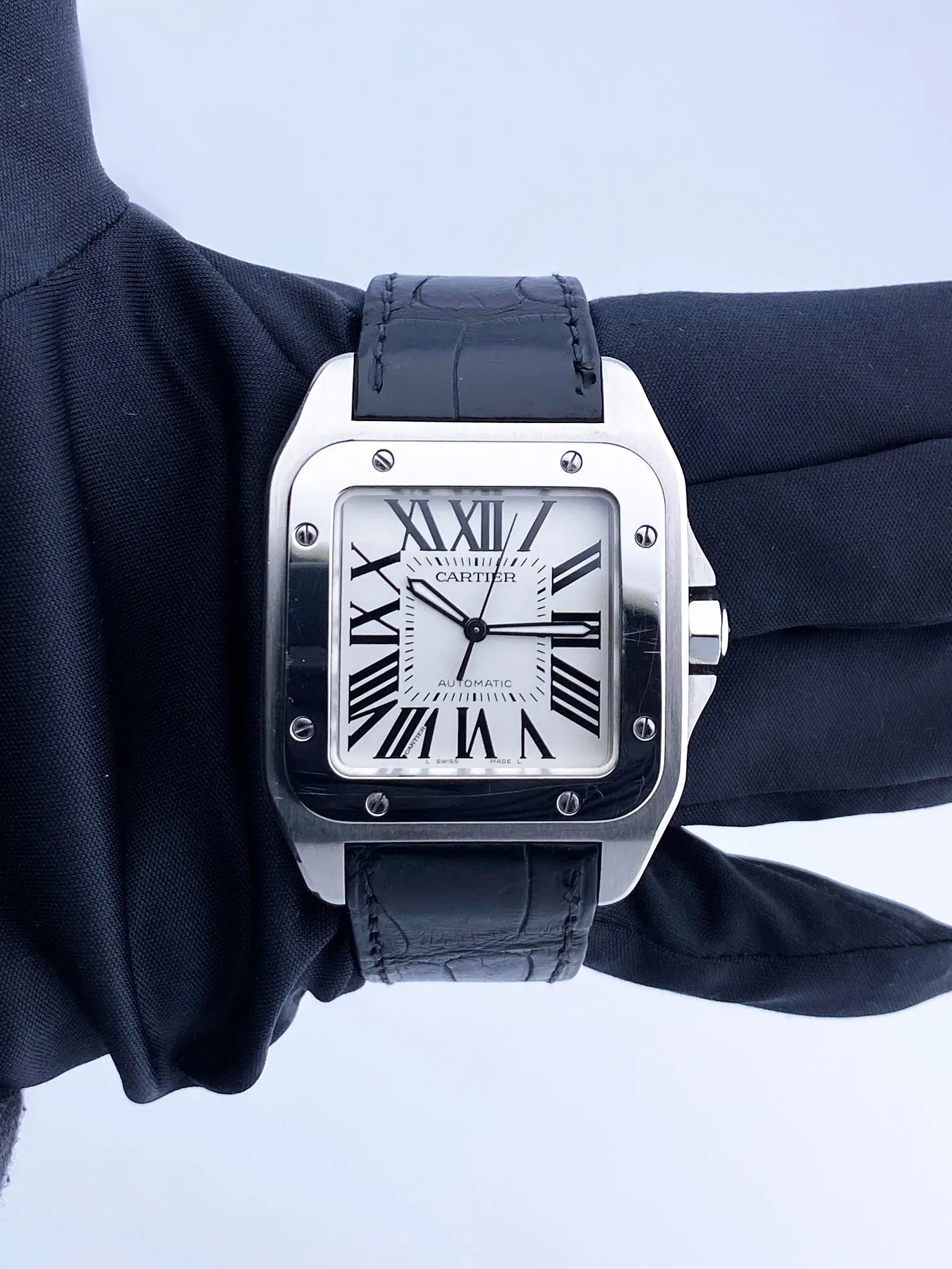 Cartier Santos-100  W20073X8 / 2656 Mens Watch