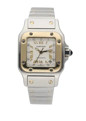 Cartier Santos Galbee Stainless Steel & 18K Yellow Gold Automatic Ladies Watch