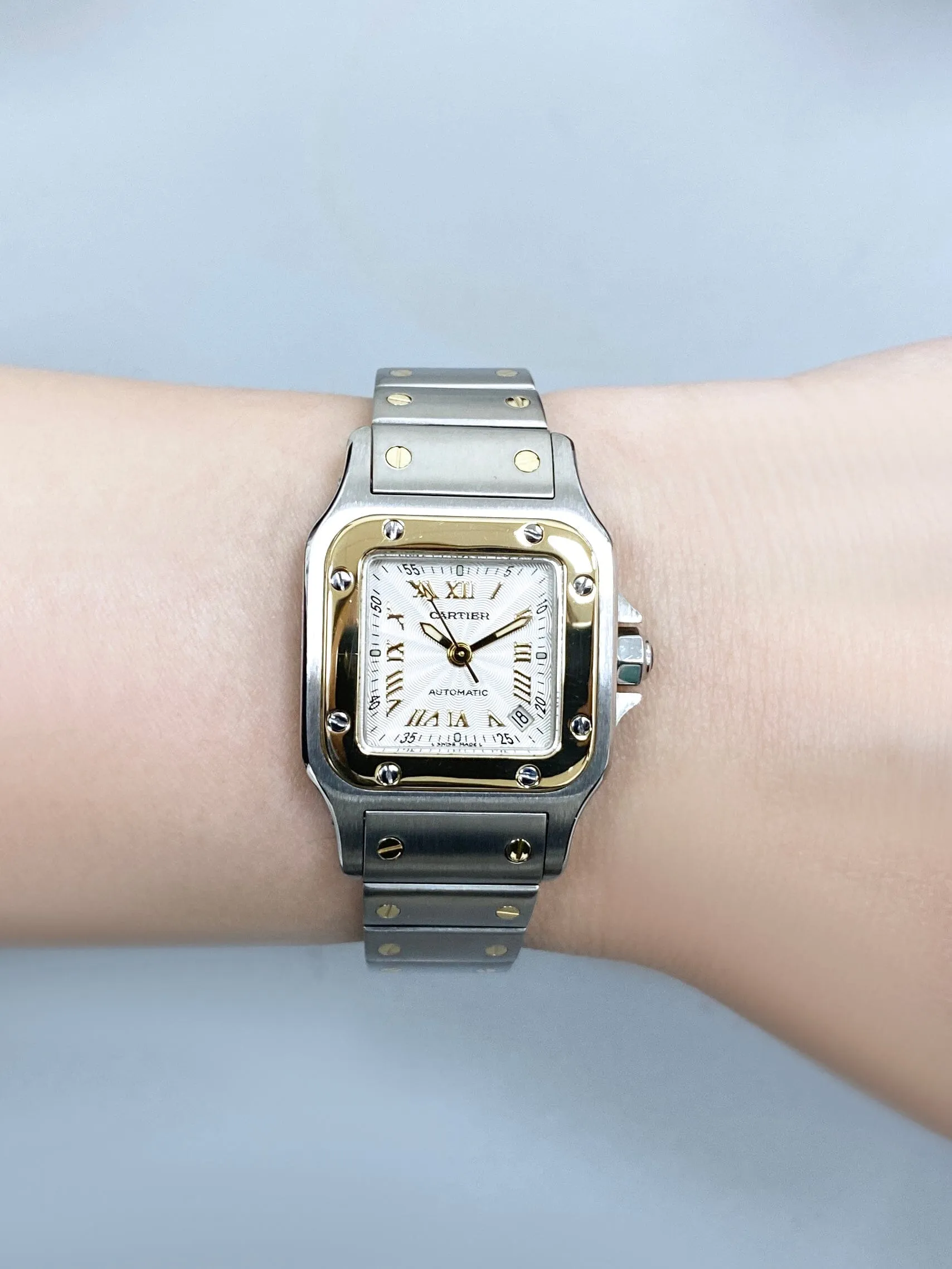 Cartier Santos Galbee W20045C4 Two Tone Ladies Watch
