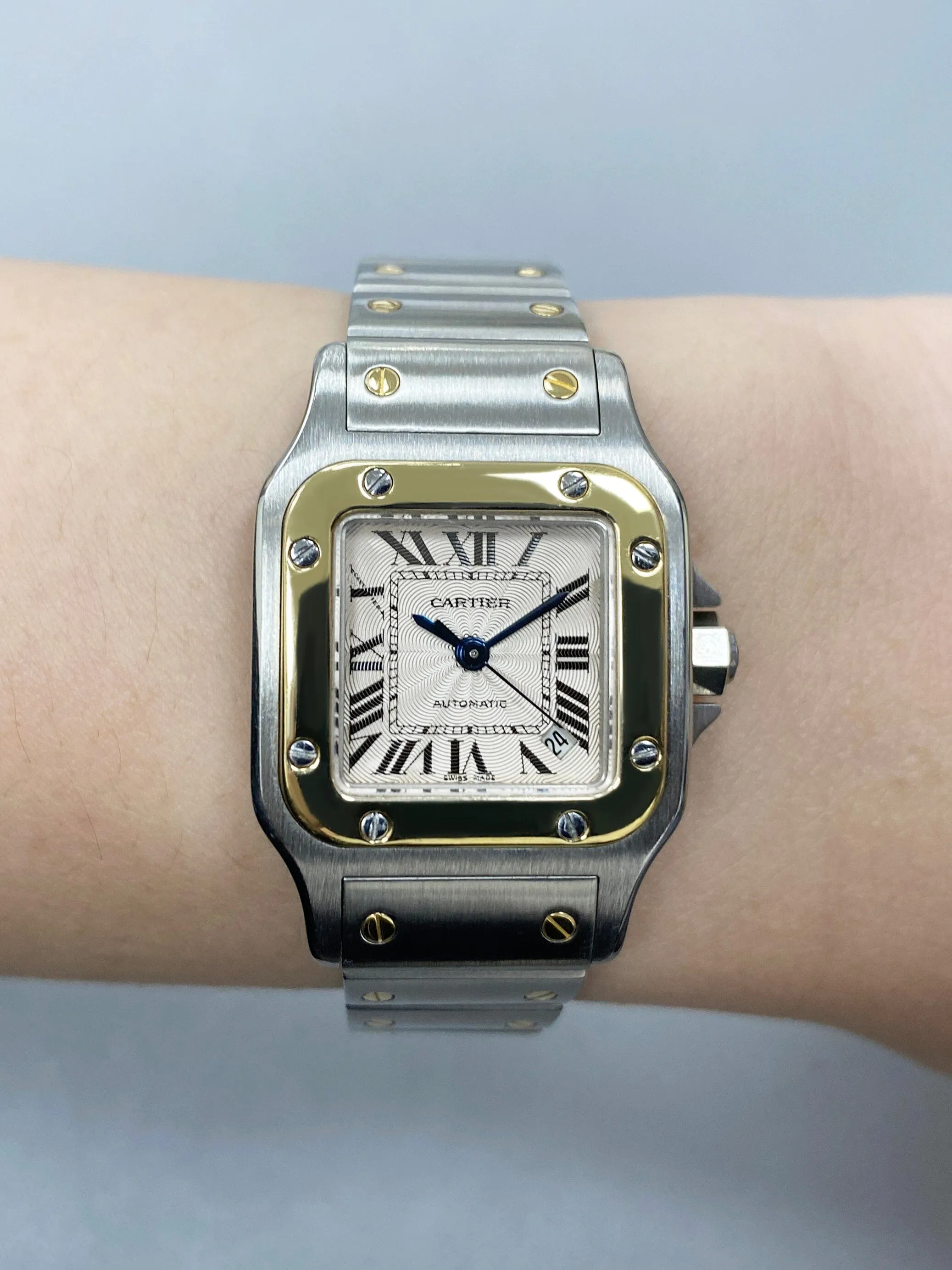 Cartier Santos Galbee W20057C4 Two Tone Ladies Watch
