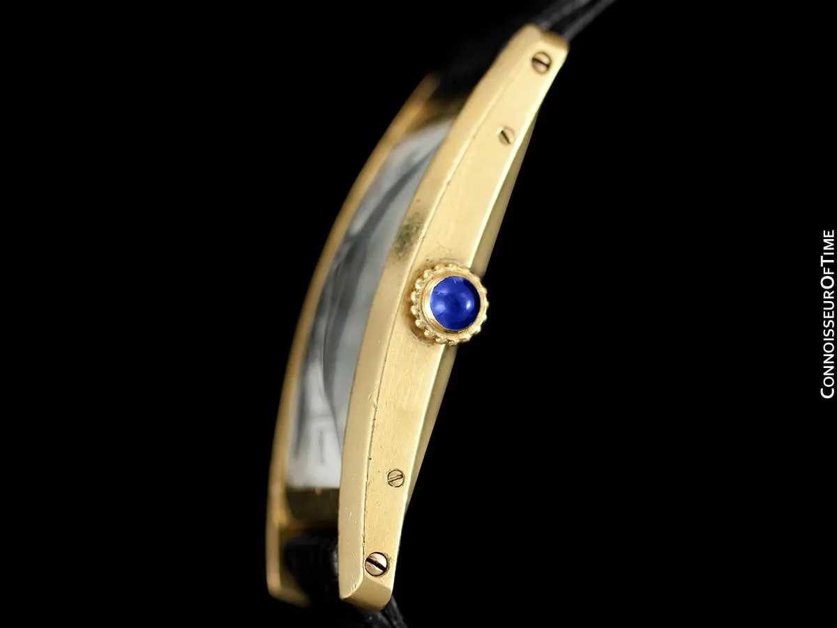 Cartier Tank Americaine Vintage Mens 18K Gold Watch - Owned & Worn by Jerry Lewis