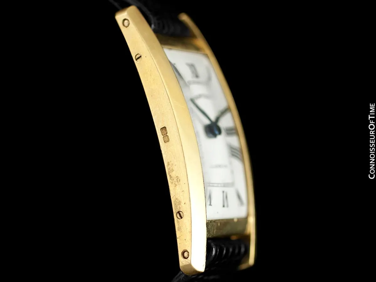 Cartier Tank Americaine Vintage Mens 18K Gold Watch - Owned & Worn by Jerry Lewis